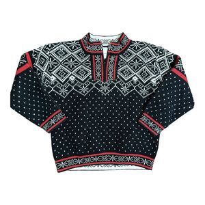 Hanna Andersson Fair Isle Unisex Sweater Sz 110 Cm Kids 5 Combed Cotton 1/4 Zip